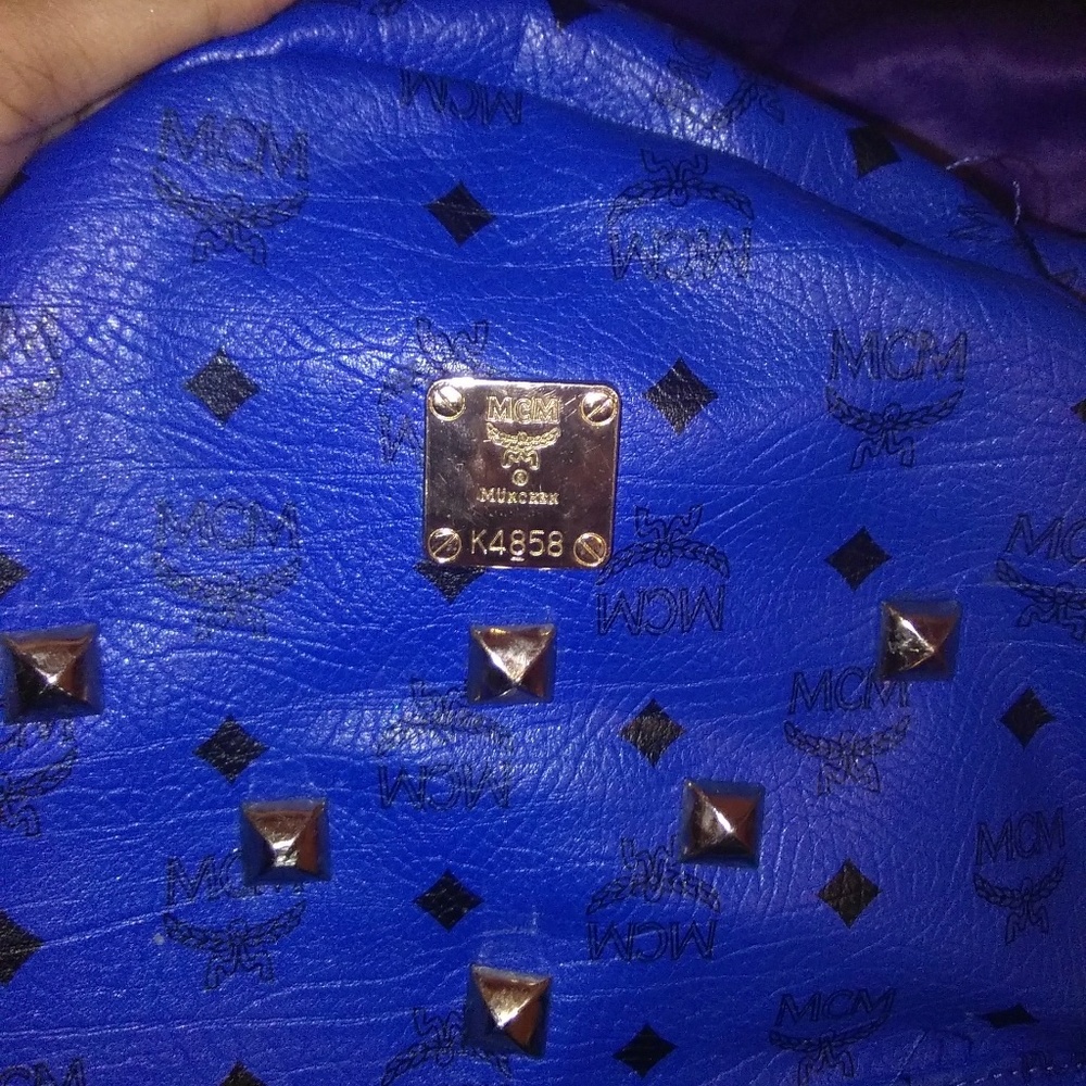 MCM Blue Backpack